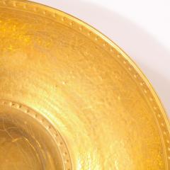 Lorin Marsh Pair of Modernist 24kt Gold Leaf Center Plates Signed Rondier by Lorin Marsh - 2143783