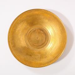 Lorin Marsh Pair of Modernist 24kt Gold Leaf Center Plates Signed Rondier by Lorin Marsh - 2143797