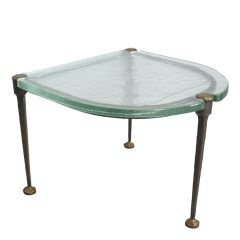 Lothar Klute 1980s Lothar Klute pair of bronze and glass coffee tables Germany - 4683807