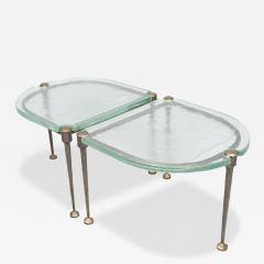 Lothar Klute 1980s Lothar Klute pair of bronze and glass coffee tables Germany - 4683848