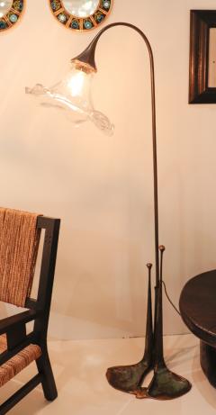 Lothar Klute A Patinated Bronze Flower Floor Lamp by Lothar Klute circa 1970 - 3902010