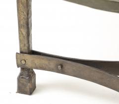 Lothar Klute Iron Forged Coffee Table with Cast Glass Top in Three Pieces Germany 1980 s - 4508903