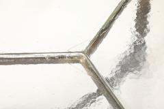 Lothar Klute Iron Forged Coffee Table with Cast Glass Top in Three Pieces Germany 1980 s - 4508907