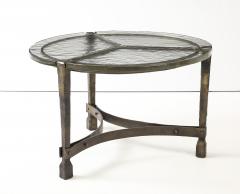 Lothar Klute Iron Forged Coffee Table with Cast Glass Top in Three Pieces Germany 1980 s - 4508909
