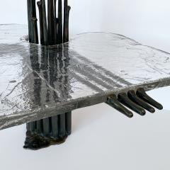 Lothar Klute Lothar Klute Sculptural Bronze and Cast Glass Coffee Table - 1233929