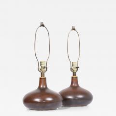 Lotte Gunnar Bostlund Lotte Gunnar Bostlund Mid Century Ceramic Lamps Pair - 3828685