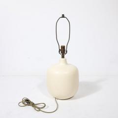 Lotte Gunnar Bostlund Mid Century Off White Glazed Ceramic Table Lamps by Lotte Gunnar Bostlund - 4233669