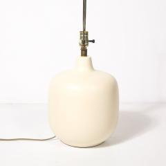 Lotte Gunnar Bostlund Mid Century Off White Glazed Ceramic Table Lamps by Lotte Gunnar Bostlund - 4403642