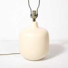 Lotte Gunnar Bostlund Mid Century Off White Glazed Ceramic Table Lamps by Lotte Gunnar Bostlund - 4403645