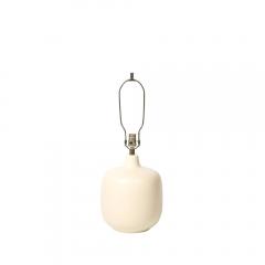 Lotte Gunnar Bostlund Mid Century Off White Glazed Ceramic Table Lamps by Lotte Gunnar Bostlund - 4403649