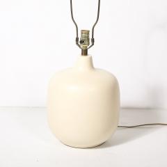Lotte Gunnar Bostlund Mid Century Off White Glazed Ceramic Table Lamps by Lotte Gunnar Bostlund - 4403650
