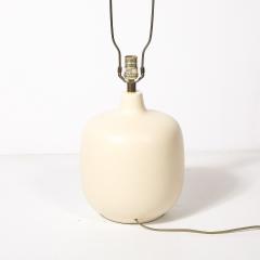 Lotte Gunnar Bostlund Mid Century Off White Glazed Ceramic Table Lamps by Lotte Gunnar Bostlund - 4826785