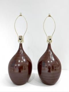 Lotte Gunnar Bostlund PAIR OF MID CENTURY GLAZED TABLE LAMPS - 4161098