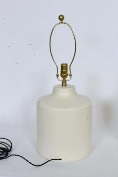 Lotte Gunnar Bostlund Pair Lotte and Gunnar Bostlund Off White Pottery Table Lamps 1960s - 2928841