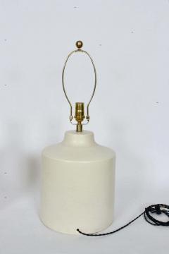 Lotte Gunnar Bostlund Pair Lotte and Gunnar Bostlund Off White Pottery Table Lamps 1960s - 2928843