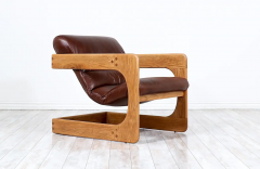 Lou Hodges Lou Hodges Floating Seat Leather Lounge Chair for California Design Group - 2694295