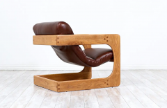 Lou Hodges Lou Hodges Floating Seat Leather Lounge Chair for California Design Group - 2694303