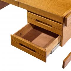 Lou Hodges Lou Hodges Mid Century Oak Cantilever Executive Desk - 4634781