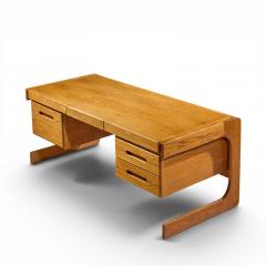 Lou Hodges Lou Hodges Mid Century Oak Cantilever Executive Desk - 4634782