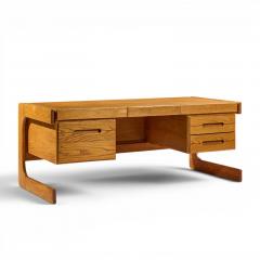 Lou Hodges Lou Hodges Mid Century Oak Cantilever Executive Desk - 4634926