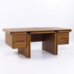 Lou Hodges Lou Hodges for Creative Crafts Mid Century Curved Walnut Executive Desk - 4208276