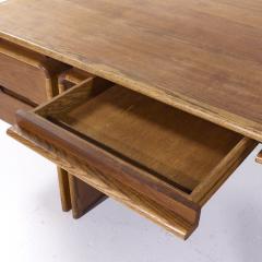Lou Hodges Lou Hodges for Creative Crafts Mid Century Curved Walnut Executive Desk - 4208278