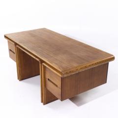 Lou Hodges Lou Hodges for Creative Crafts Mid Century Curved Walnut Executive Desk - 4208280
