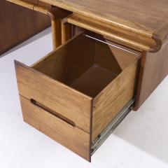 Lou Hodges Lou Hodges for Creative Crafts Mid Century Curved Walnut Executive Desk - 4208282