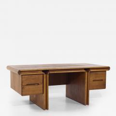 Lou Hodges Lou Hodges for Creative Crafts Mid Century Curved Walnut Executive Desk - 4208545