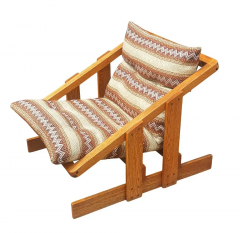 Lou Hodges Mid Century Modern Sling Lounge Chair by Lou Hodges in Oak - 2649665