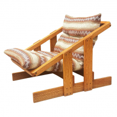 Lou Hodges Mid Century Modern Sling Lounge Chair by Lou Hodges in Oak - 2649669