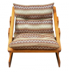 Lou Hodges Mid Century Modern Sling Lounge Chair by Lou Hodges in Oak - 2649670