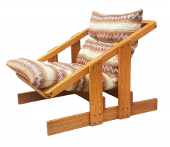 Lou Hodges Mid Century Modern Sling Lounge Chair by Lou Hodges in Oak - 2649685