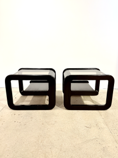 Lou Hodges Pair of Lou Hodges Midcentury Modern Cantilevered End Tables - 4030878