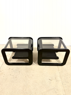 Lou Hodges Pair of Lou Hodges Midcentury Modern Cantilevered End Tables - 4030879