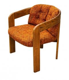 Lou Hodges Pair of Mid Century Barrel Back Lounge Chairs in Oak after Lou Hodges - 3955175