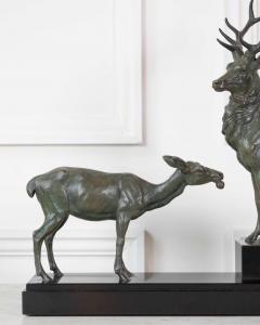 Louis Albert Carvin Louis Albert Carvin Stag and Doe Sculpture - 4736989