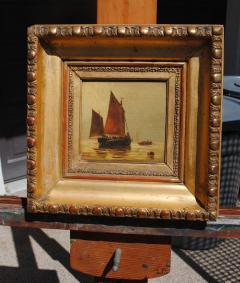 Louis Bentabole 19th c Marine Oil Red Sail Louis Bentabole - 1070125