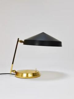 Louis Christiaan Kalff Midcentury Black Brass Table or Desk Lamp Austria 1960s - 4064521