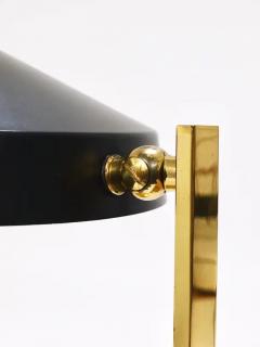 Louis Christiaan Kalff Midcentury Black Brass Table or Desk Lamp Austria 1960s - 4064585