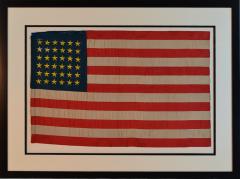 Louis Comfort Tiffany 36 Star Antique Civil War Flag Made by Tiffany - 2216501