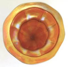 Louis Comfort Tiffany Amber Sherbet Favrile Glass Compote by Tiffany Signed LCT New York Circa 1905 - 3734859