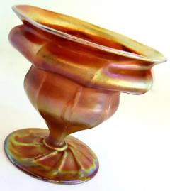 Louis Comfort Tiffany Amber Sherbet Favrile Glass Compote by Tiffany Signed LCT New York Circa 1905 - 3734862