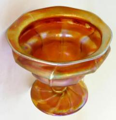 Louis Comfort Tiffany Amber Sherbet Favrile Glass Compote by Tiffany Signed LCT New York Circa 1905 - 3734863