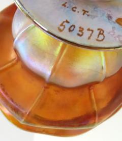 Louis Comfort Tiffany Amber Sherbet Favrile Glass Compote by Tiffany Signed LCT New York Circa 1905 - 3734874