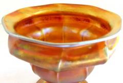 Louis Comfort Tiffany Amber Sherbet Favrile Glass Compote by Tiffany Signed LCT New York Circa 1905 - 3734884