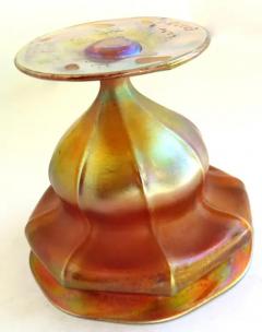 Louis Comfort Tiffany Amber Sherbet Favrile Glass Compote by Tiffany Signed LCT New York Circa 1905 - 3734886