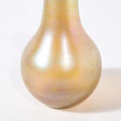 Louis Comfort Tiffany Iridescent Favrile Art Glass Gord Form Vase Signed Louis Comfort Tiffany - 3443009