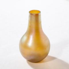 Louis Comfort Tiffany Iridescent Favrile Art Glass Gord Form Vase Signed Louis Comfort Tiffany - 3443176