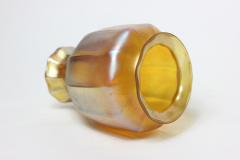 Louis Comfort Tiffany Louis Comfort Tiffany Signed Candlestick Lamp Favrile Shade Gold Iridescent - 2338294